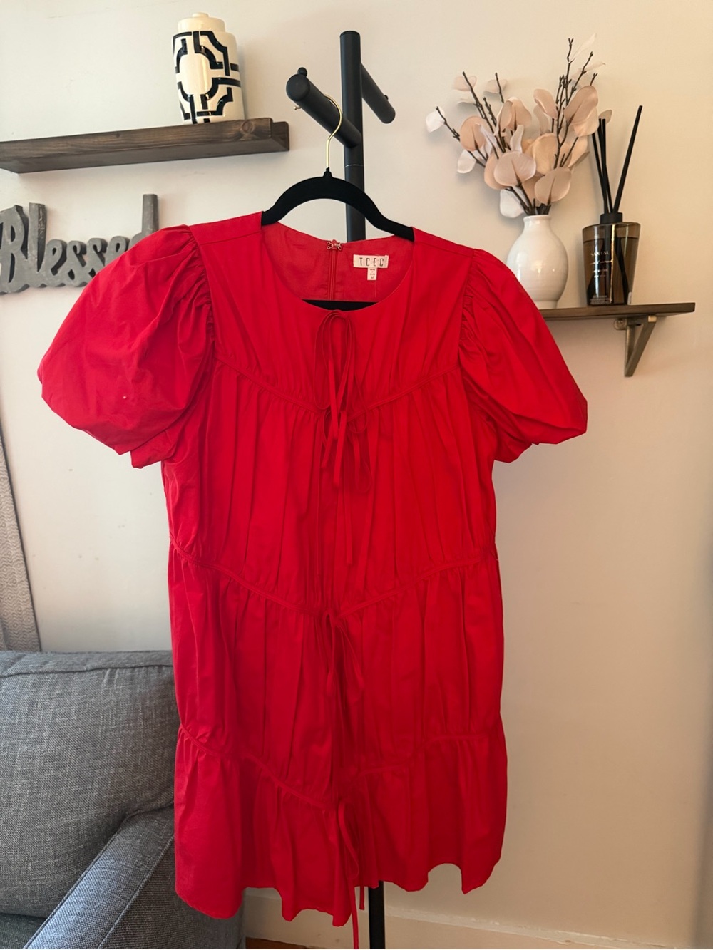 NWT Premier Boutique Red Cotton Dress sz Med